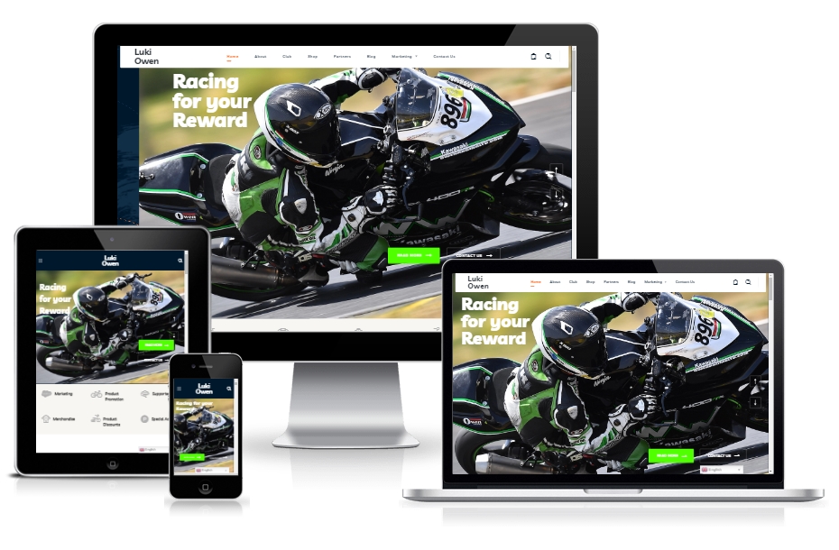 Lukiowen Moto Racing Website Design